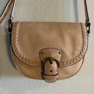 Coach Crossbody Leather Tan Bag